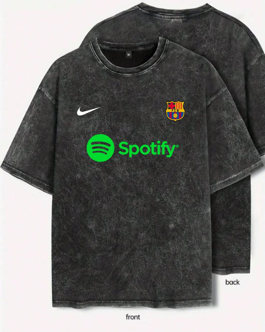 FC Barcelona Nike Spotify Oversized Acid Wash T-Shirt