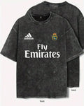 Real Madrid Oversized Acid Wash T-Shirt - Front & Back
