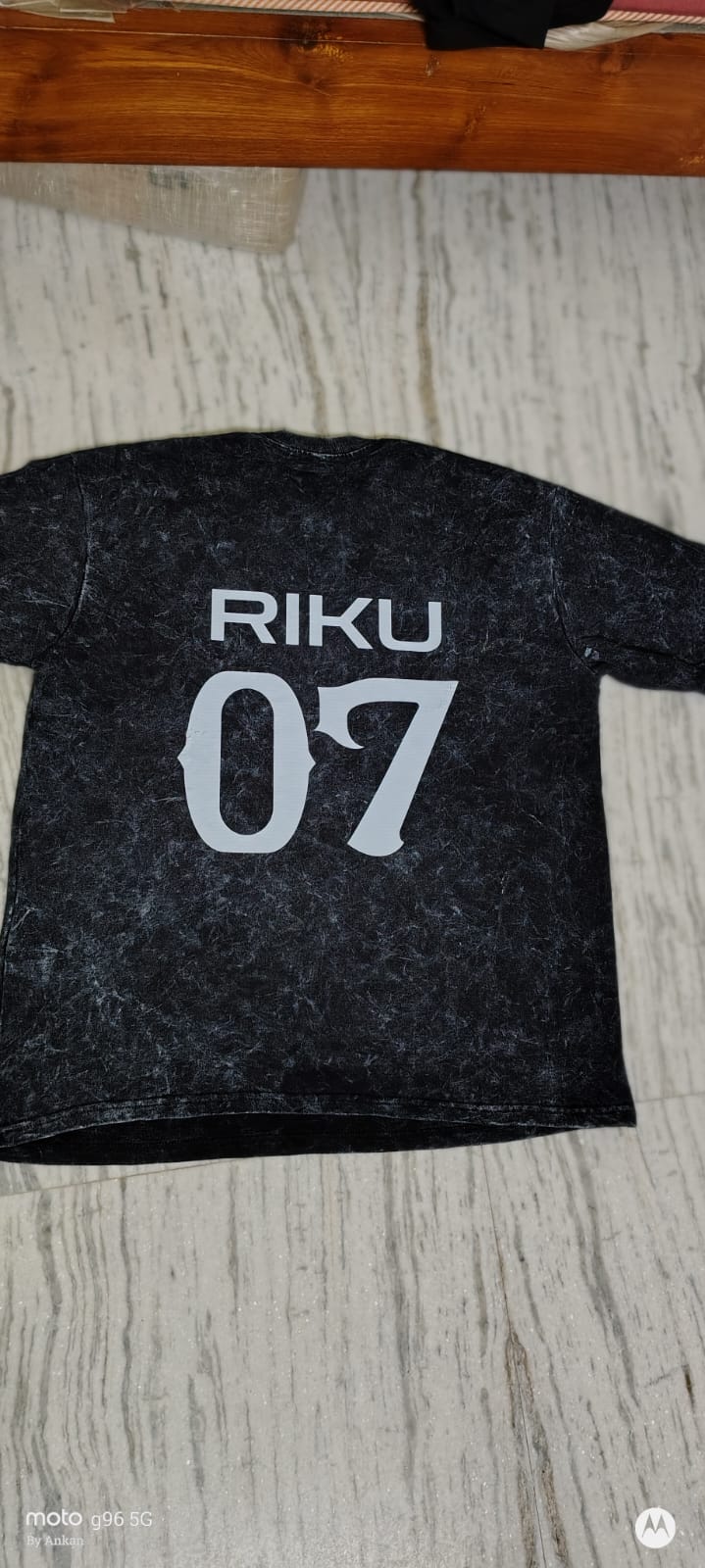 Real Madrid Oversized Acid Wash T-Shirt - Back RIKU 07