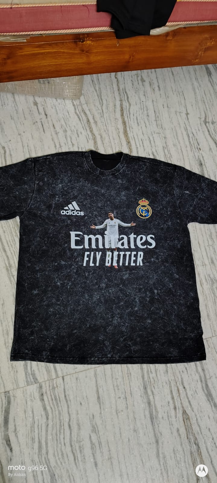 Real Madrid Oversized Acid Wash T-Shirt