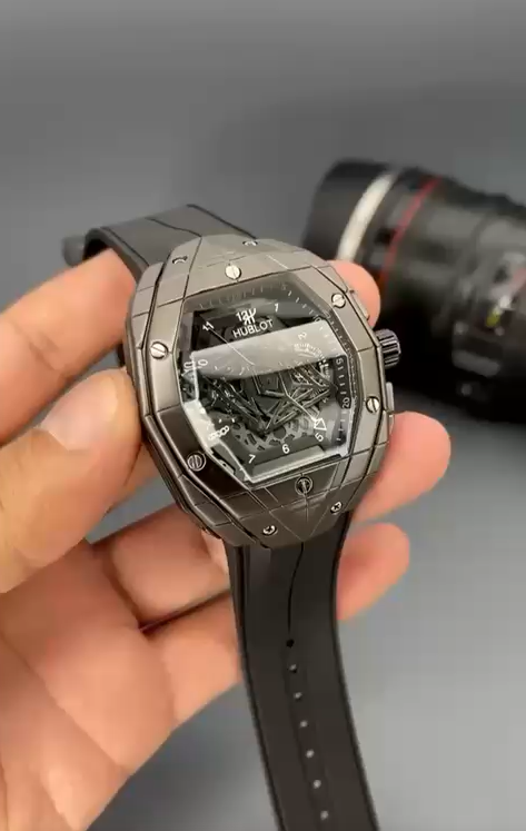 Hublot Skeleton Dial All-Black Sport Watch