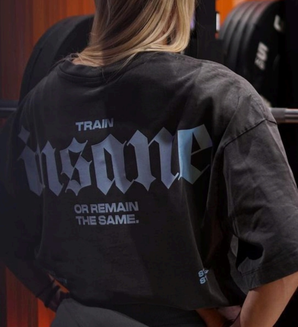 Train Insane T-Shirt - Black Original Back View