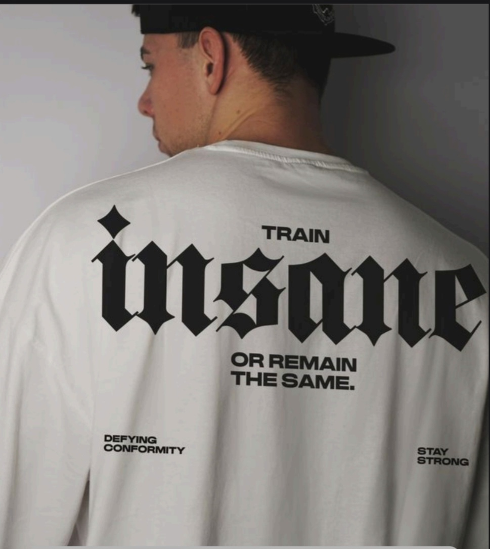 Train Insane T-Shirt - White Original Back View