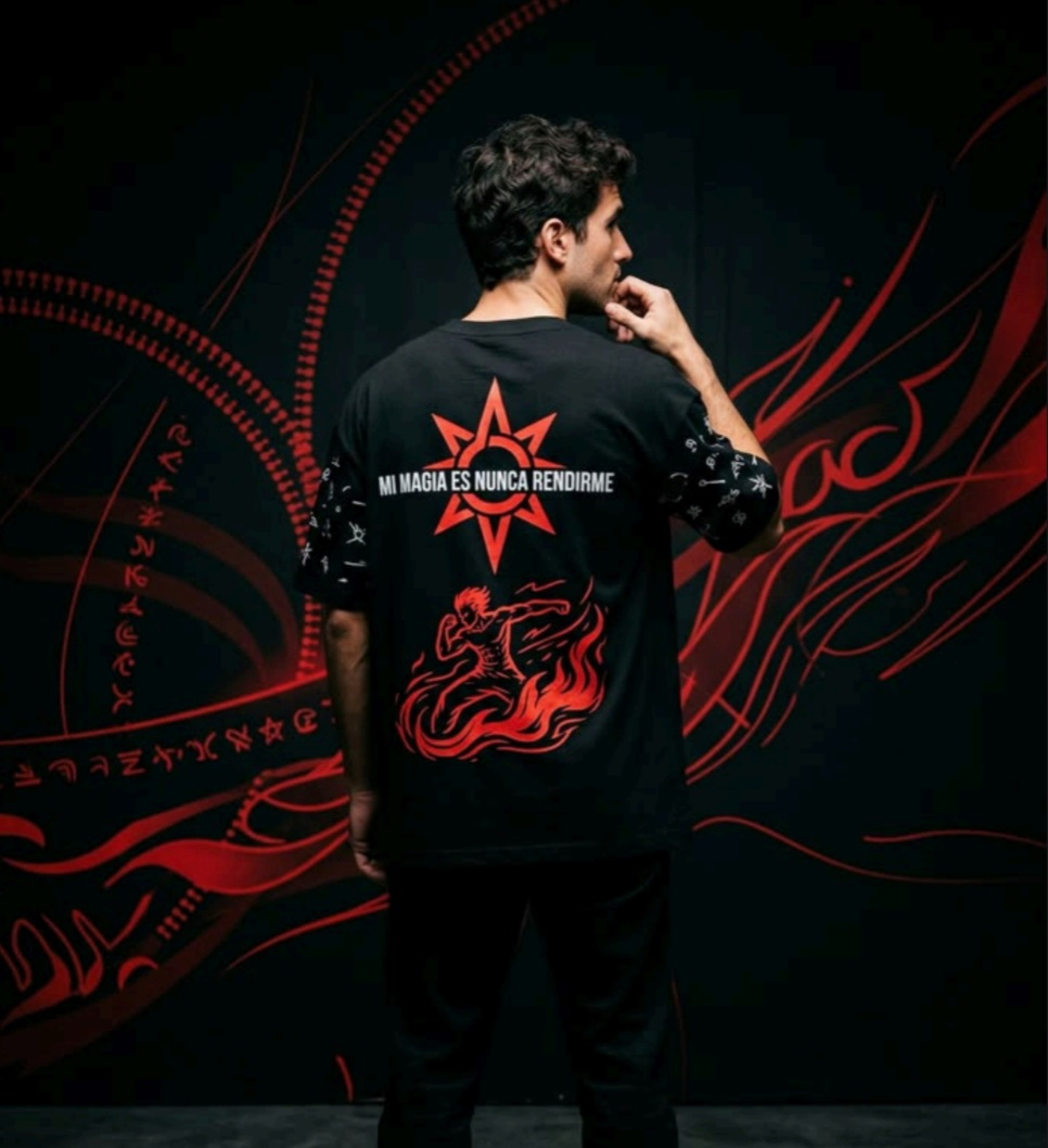 Mi Magia Fire Warrior T-Shirt - Original Back View