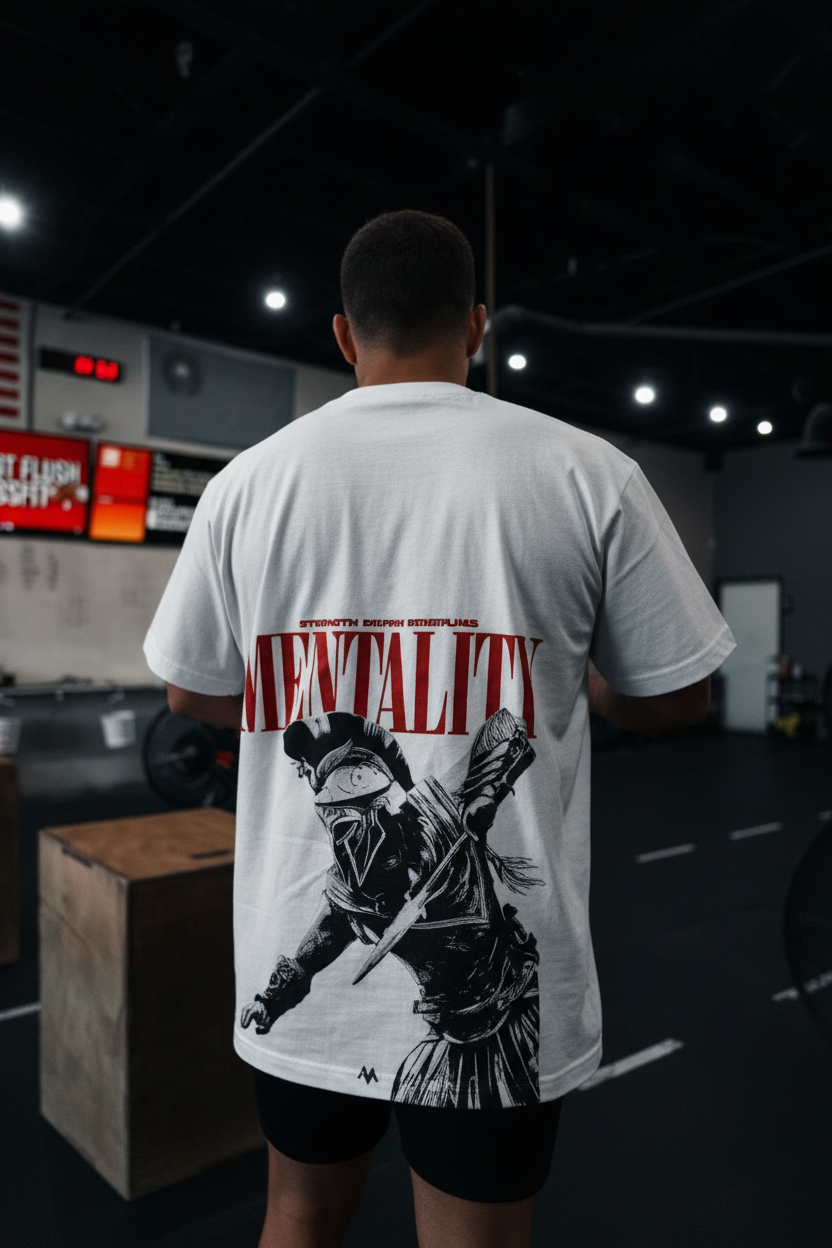 Mentality Spartan T-Shirt - White Back
