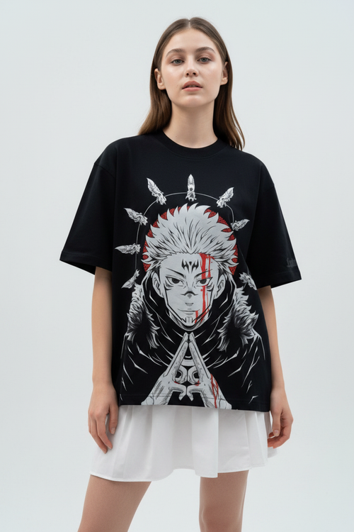 Anime Warrior T-Shirt - Black Editorial