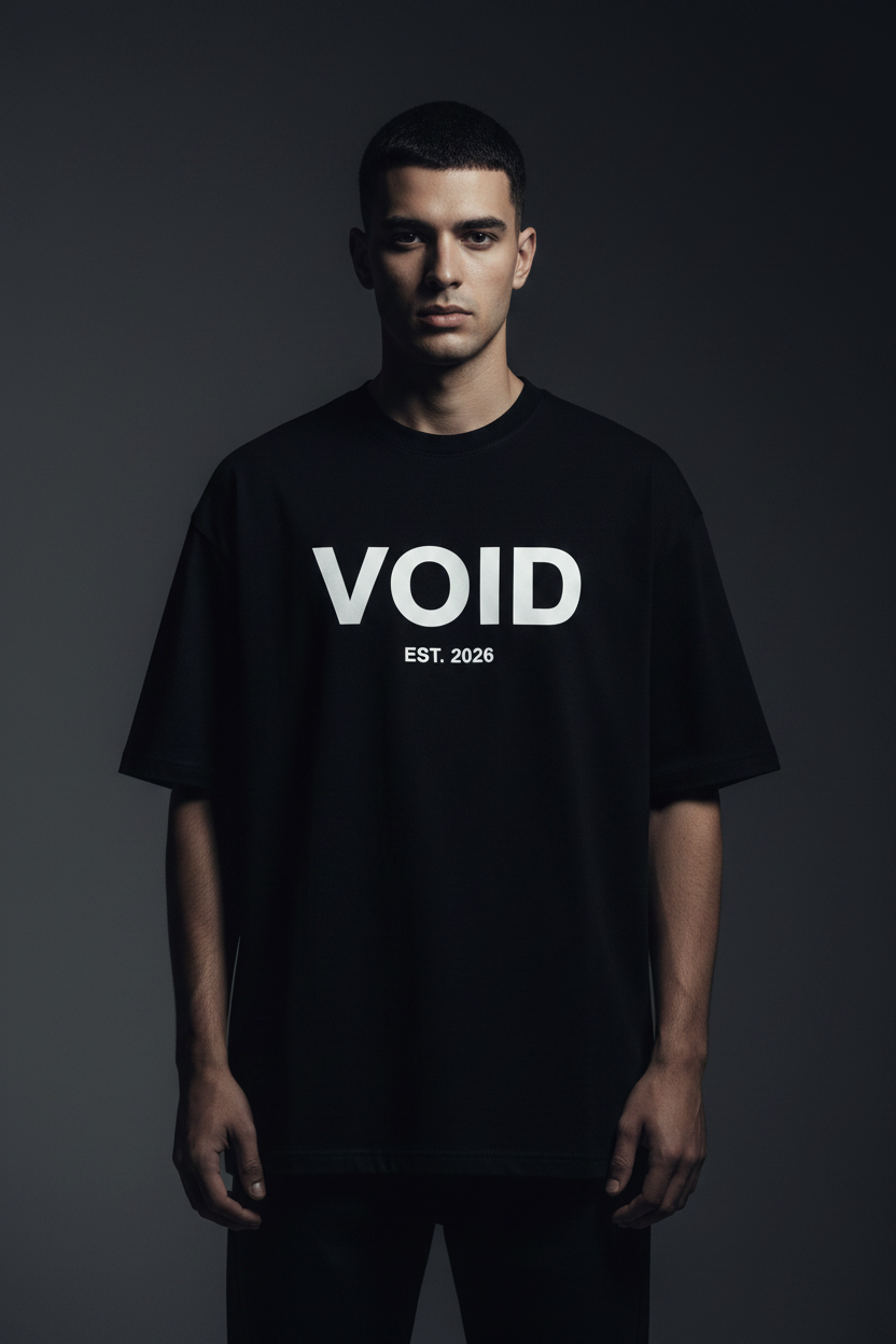 Mentality Spartan T-Shirt - Black Front VOID White