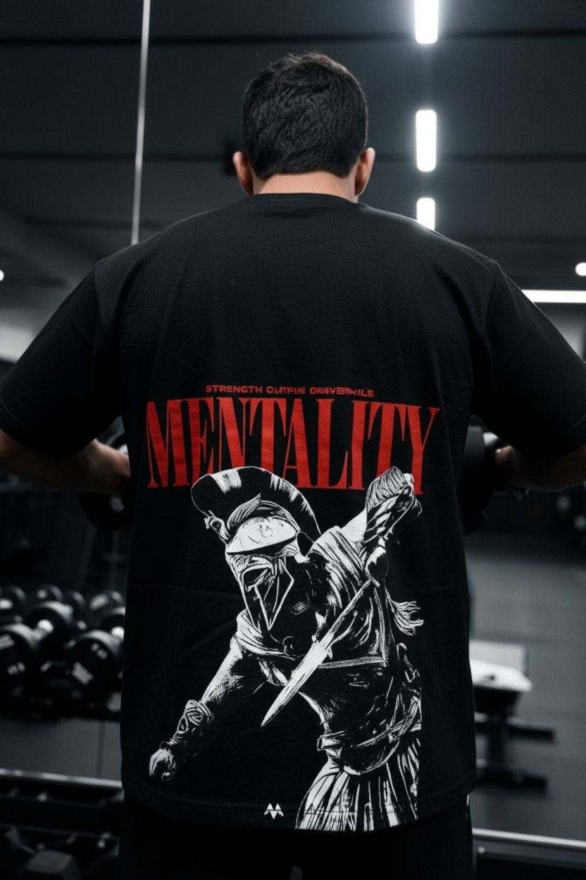 Mentality Spartan T-Shirt - Black Back