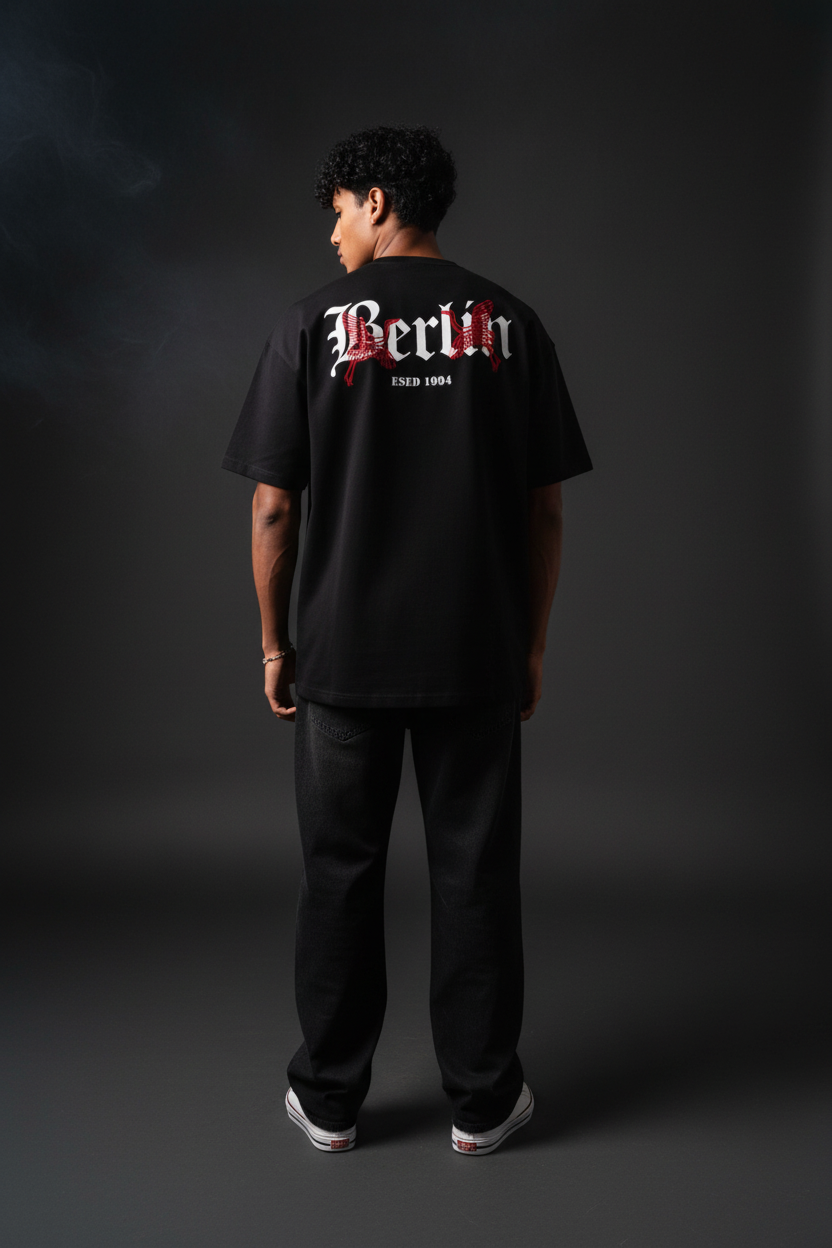 Berlin Gothic T-Shirt - Black Back Editorial